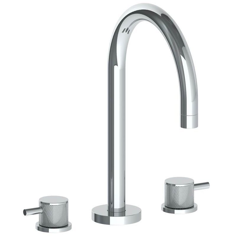 Watermark 22-8-TIC Titanium Deck Mounted 3 Hole Gooseneck Bath Set