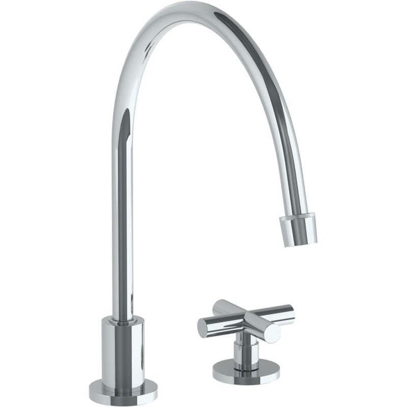 Watermark 23-7.1.3EG-L9 Loft 2.0 Deck Mounted 2 Hole Extended Gooseneck Kitchen Faucet