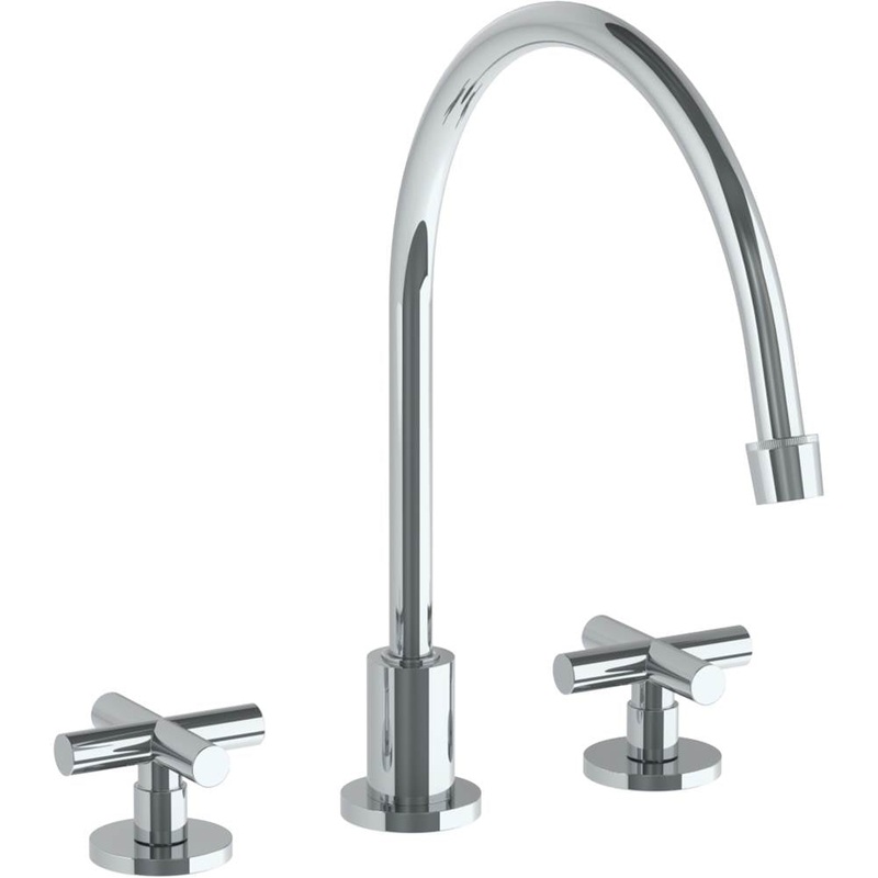 Watermark 23-7EG-L9 Loft 2.0 Deck Mounted 3 Hole Extended Gooseneck Kitchen Faucet