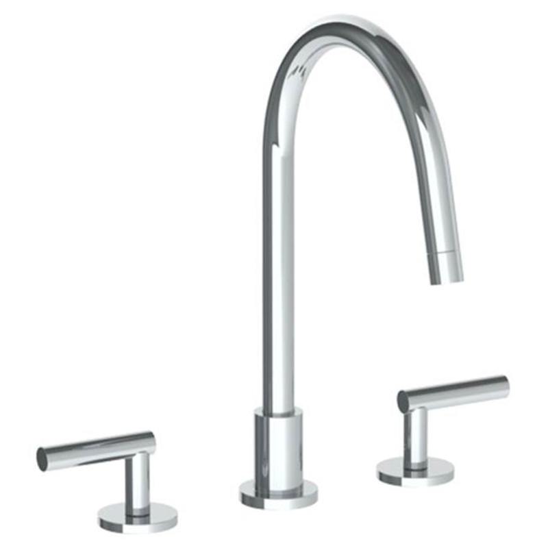 Watermark 23-7G-L8 Loft 2.0 Deck Mounted 3 Hole Gooseneck Kitchen Faucet