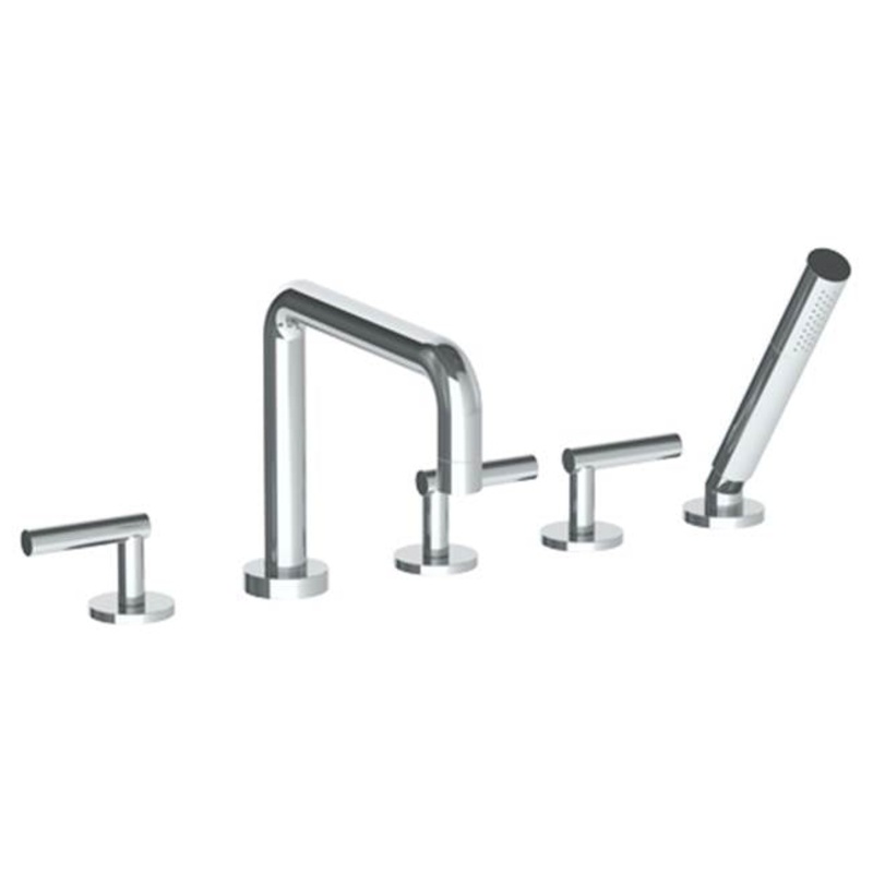 Watermark 23-8.26.1-L8 Loft 2.0 Deck Mounted 5 Hole Square Bath Set