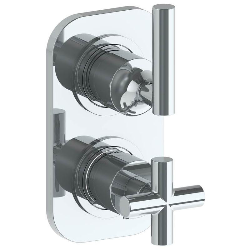 Watermark 23-T25-L8 Loft 2.0 Wall Mounted Mini Thermostatic Shower Trim With Built-In Control 3-1/2 X 6-1/4.