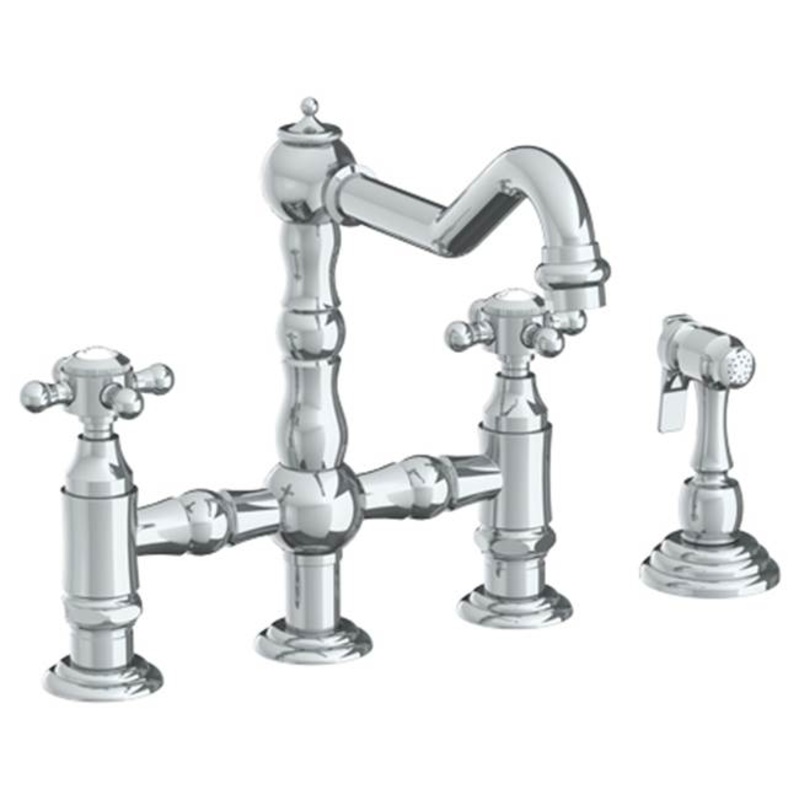 Watermark 206-7.6-V Paris Deck Mounted Bridge Kitchen Faucet With Side Spray