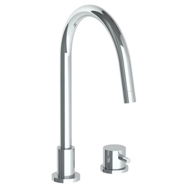 Watermark 22-7.1.3G-TIB Titanium Deck Mounted 2 Hole Gooseneck Kitchen Faucet