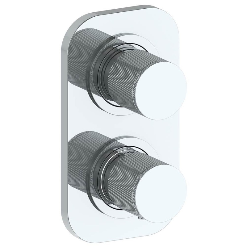 Watermark 22-T25-TIA Titanium Wall Mounted Mini Thermostatic Shower Trim With Built-In Control 3-1/2 X 6-1/4.