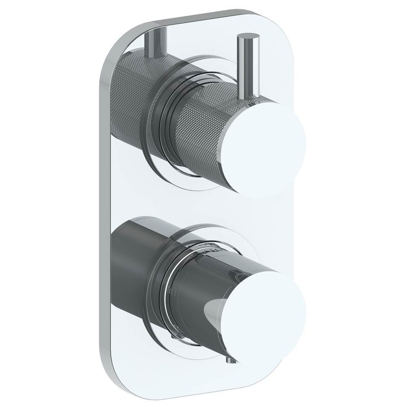 Watermark 22-T25-TIB Titanium Wall Mounted Mini Thermostatic Shower Trim With Built-In Control 3-1/2 X 6-1/4.