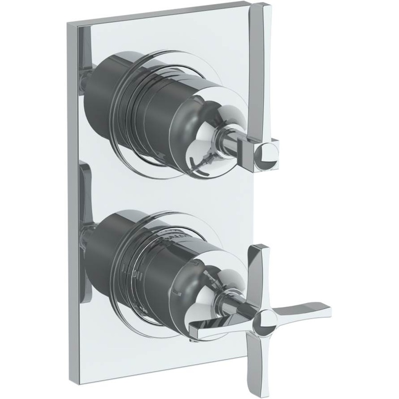 Watermark 115-T25-MZ4 H-Line Wall Mounted Mini Thermostatic Shower Trim With Built-In Control 3-1/2 X 6-1/4.