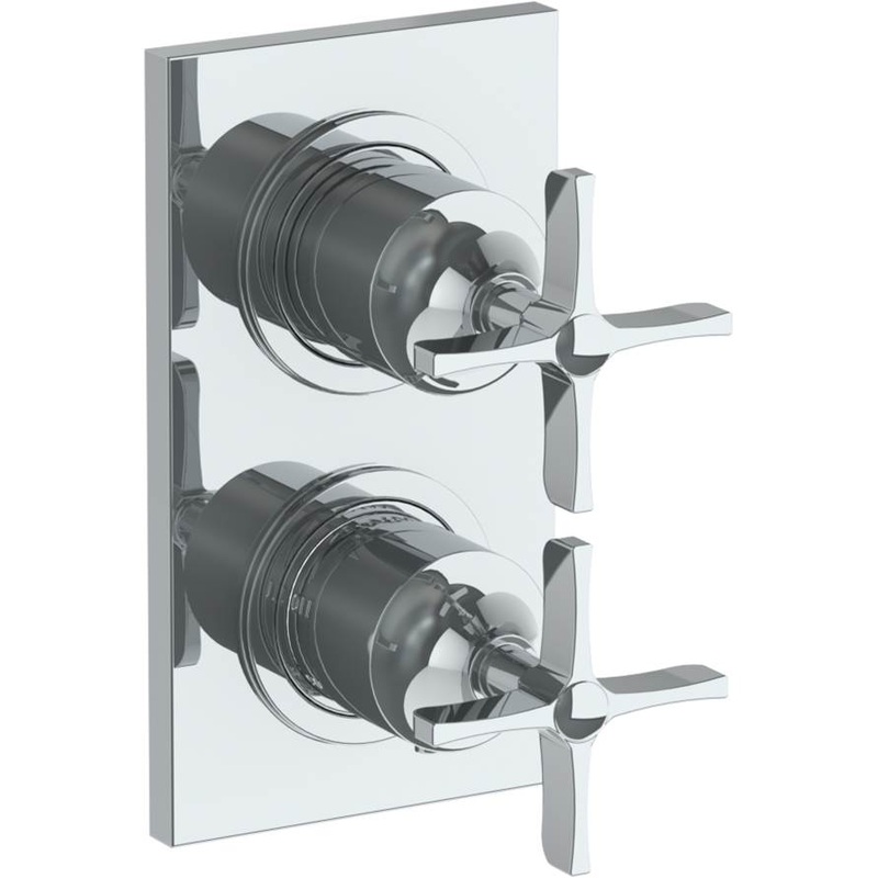 Watermark 115-T25-MZ5 H-Line Wall Mounted Mini Thermostatic Shower Trim With Built-In Control 3-1/2 X 6-1/4.