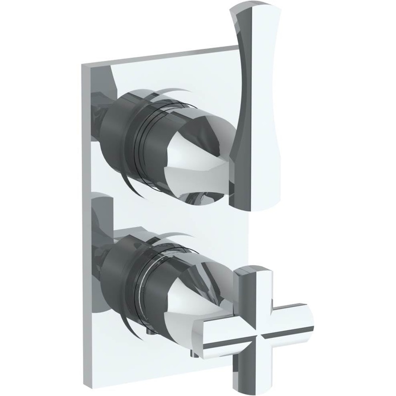 Watermark 125-T25-BG4 Chelsea Wall Mounted Mini Thermostatic Shower Trim With Built-In Control 3-1/2 X 6-1/4.