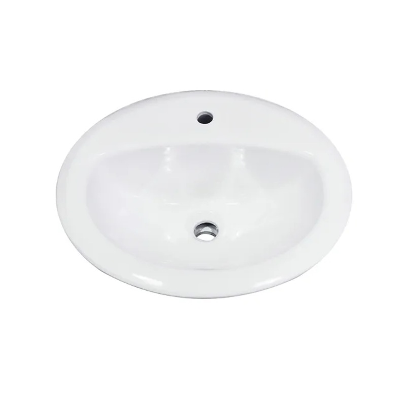 Nantucket Sinks DI2017 20.25 inch drop-in ceramic vanity sink