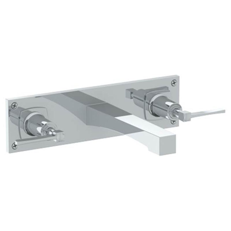 Watermark 115-2.2PLT-MZ4 H-Line Wall Mountes 3 Hole Lavatory Set With Wall Plate