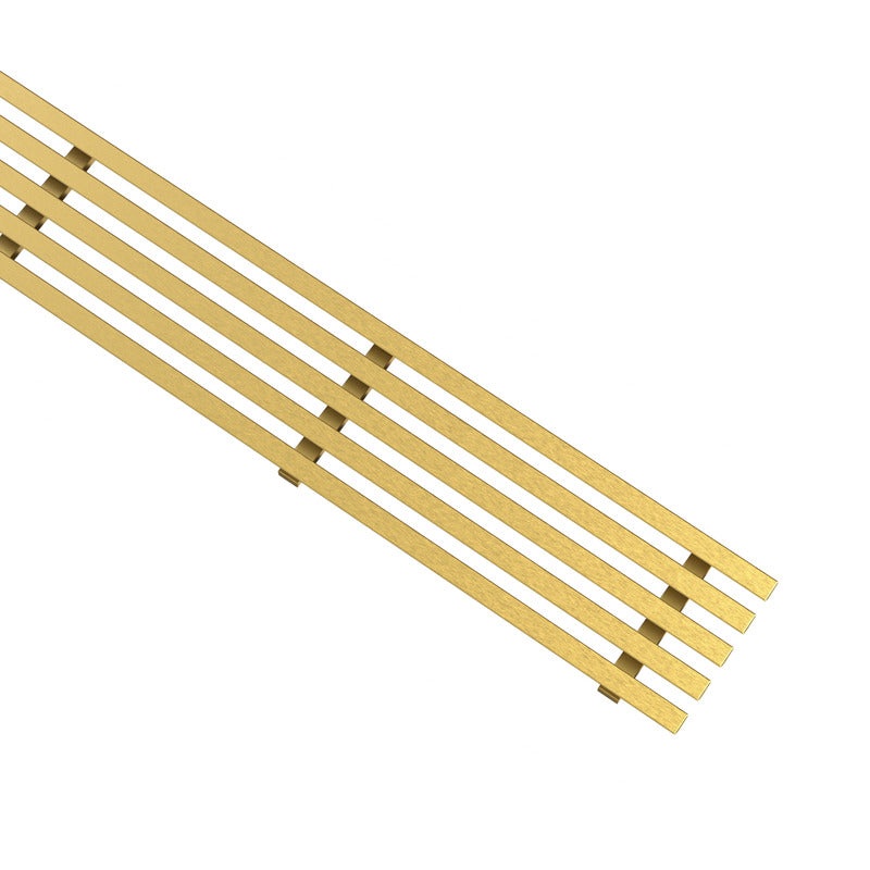 Quickdrain Drain Cover Lines|18 Inch|32 Inch|40 Inch|48 Inch|56 Inch|64 Inch|72 Inch|Brushed Gold|Matte Black|Oil Rubbed Bronze|Polished Black|Polished Gold|Polished Rose Gold|Brushed Stainless|Polished Stainless