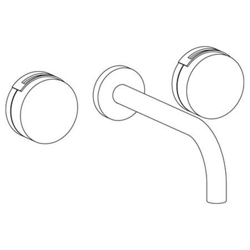 Watermark 21-2.2M-E1xx Elements Wall Mounted 3 Hole Lavatory Set With 8 3/4 Spout