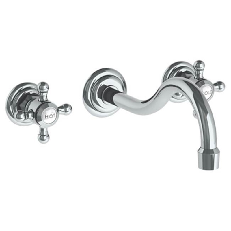 Watermark 321-2.2M-V Stratford Wall Mounted 3 Hole Lavatory Set With 8 3/8 CTC  Spout