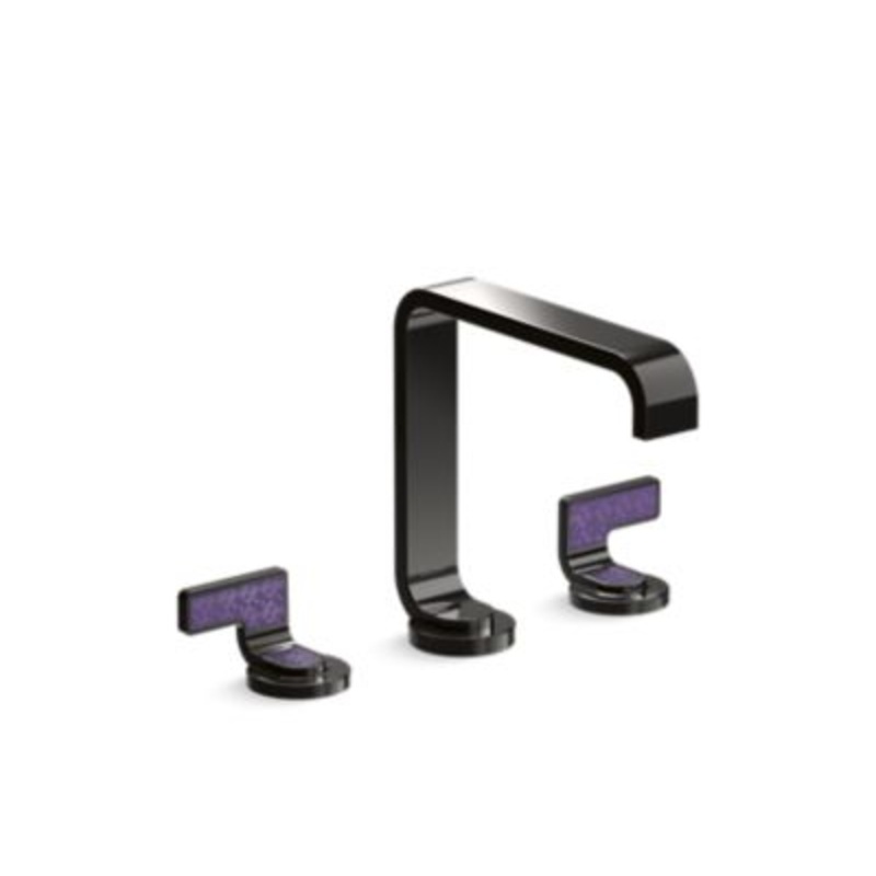 Kallista P34231-DVD Guise? widespread faucet standard spout deep violet diamond lever handles