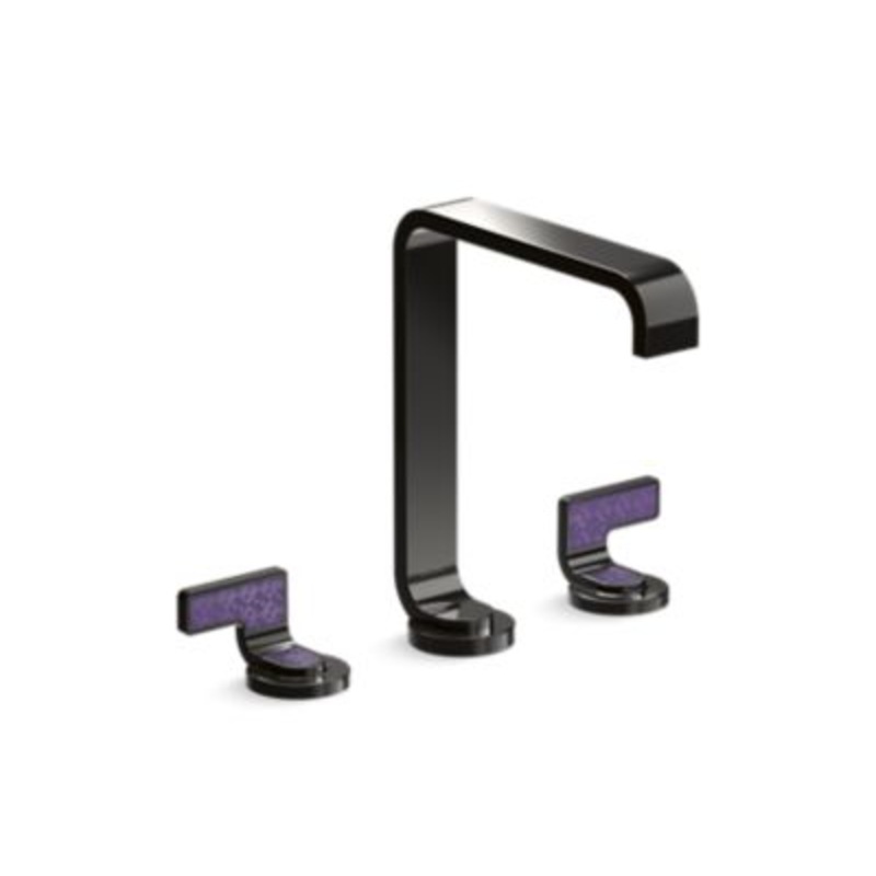 Kallista P34232-DVD Guise? widespread faucet tall spout deep violet diamond lever handles