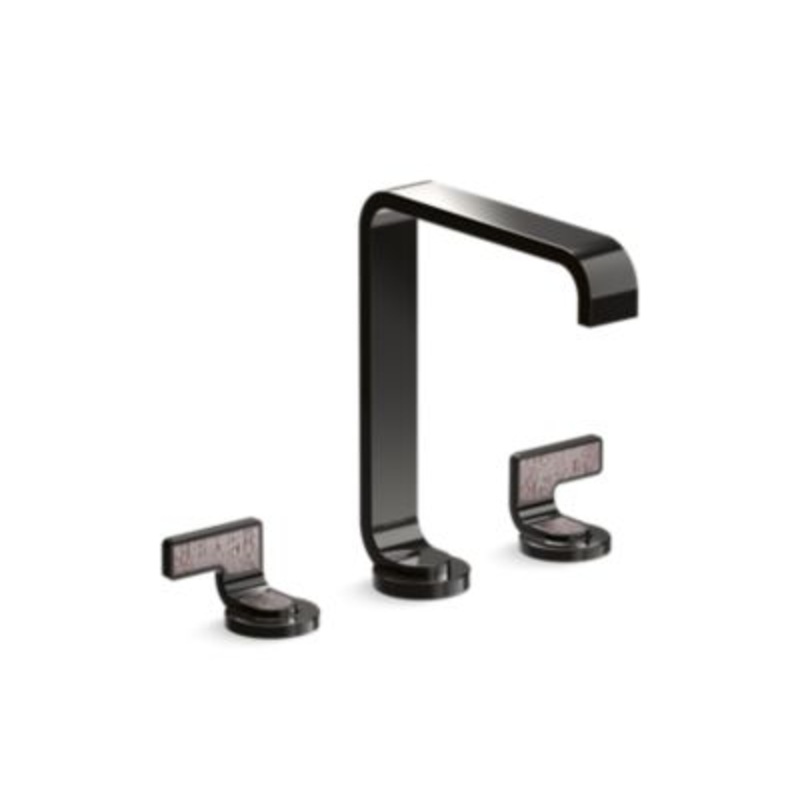 Kallista P34232-LDW Guise? widespread faucet tall spout light dusty wave lever handles