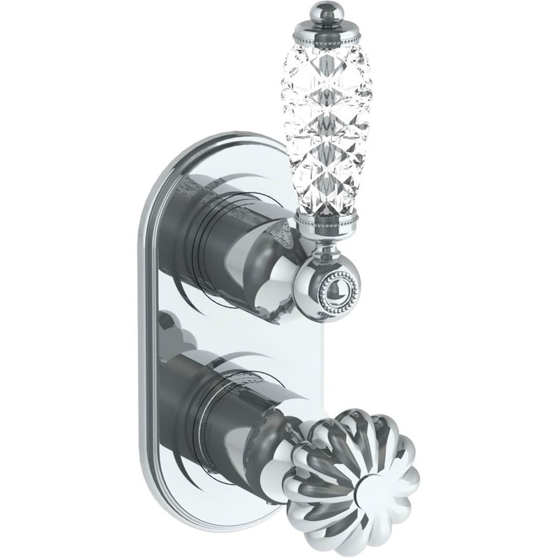 Watermark 180-T25-AA Venetian Wall Mounted Mini Thermostatic Shower Trim With Built-In Control 3-1/2 X 6-1/4.