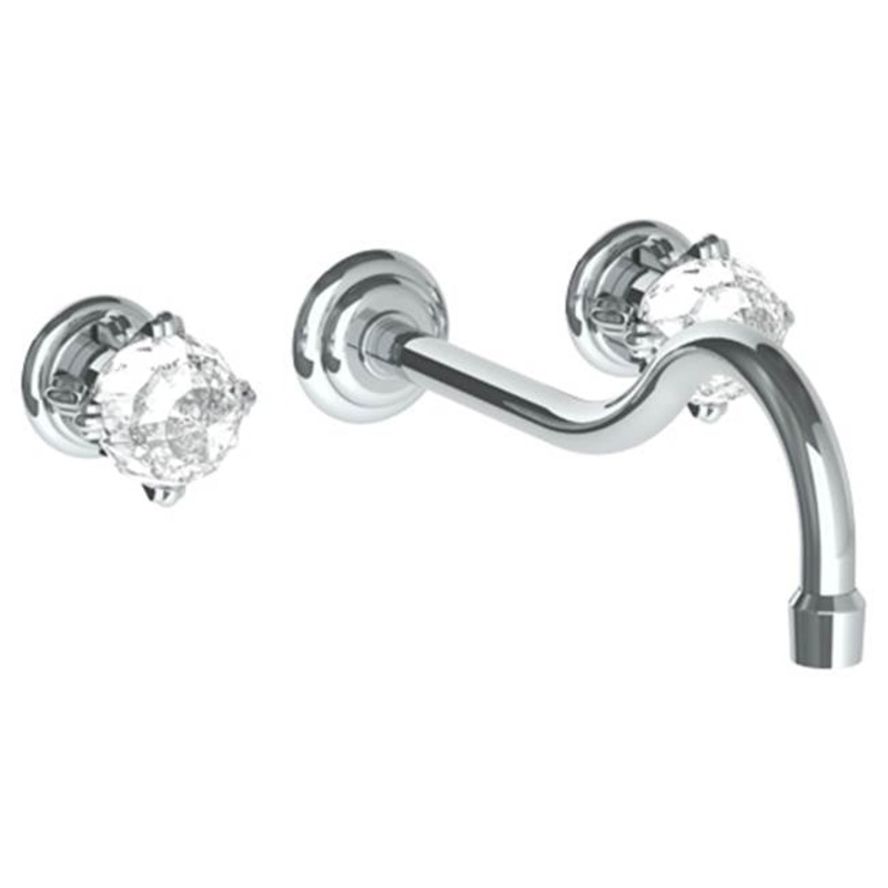 Watermark 201-2.2L-R2 La Fleur Wall Mounted 3 Hole Lavatory Set With 10 5/8 CTC  Spout