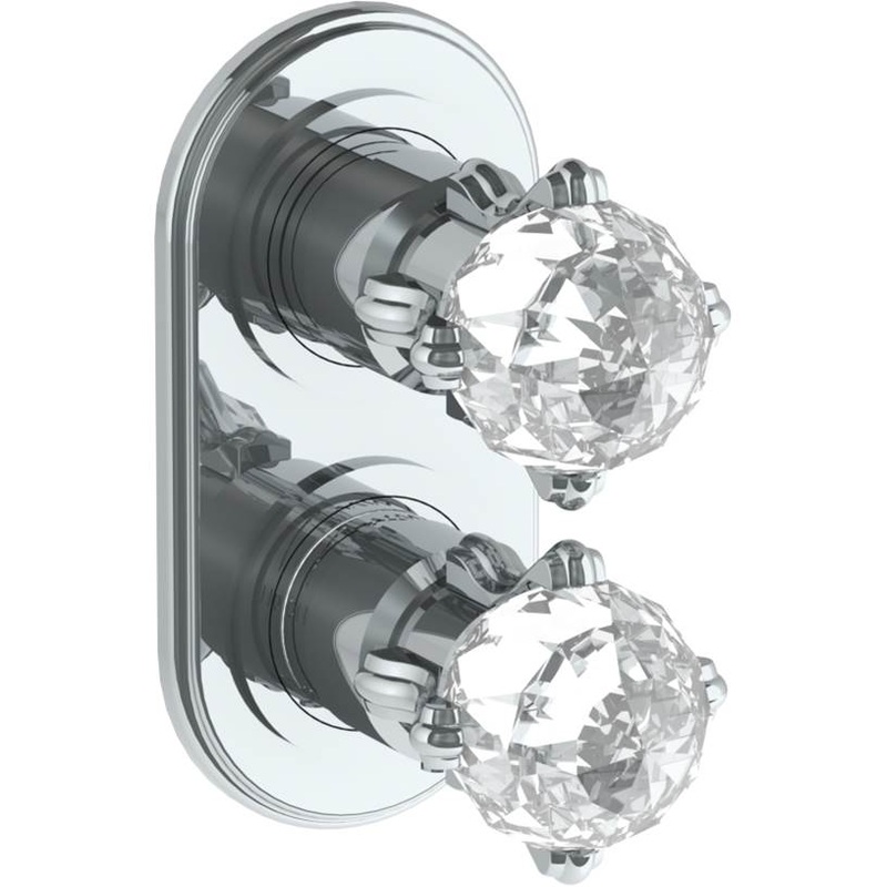 Watermark 201-T25-R2 La Fleur Wall Mounted Mini Thermostatic Shower Trim With Built-In Control 3-1/2 X 6-1/4.
