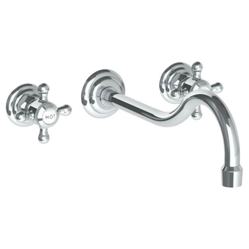 Watermark 206-2.2L-V Paris Wall Mounted 3 Hole Lavatory Set With 10 5/8 CTC  Spout