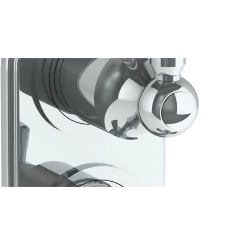 Watermark 206-T25-SWA Paris Wall Mounted Mini Thermostatic Shower Trim With Built-In Control 3-1/2 X 6-1/4.