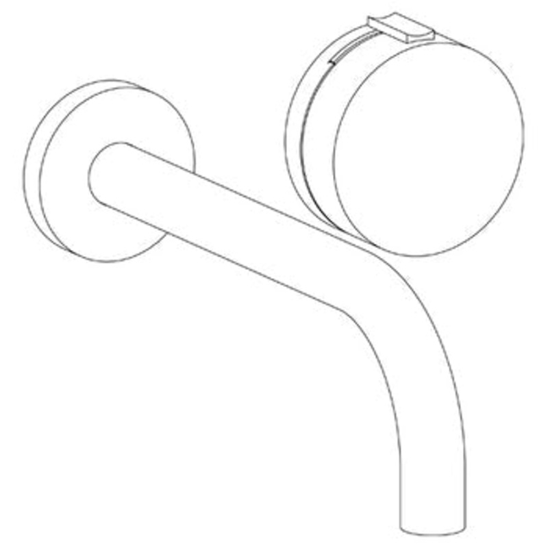 Watermark 21-1.2M-E2xx Elements Wall Mounted 2 Hole Lavatory Set With 8 3/4 Spout