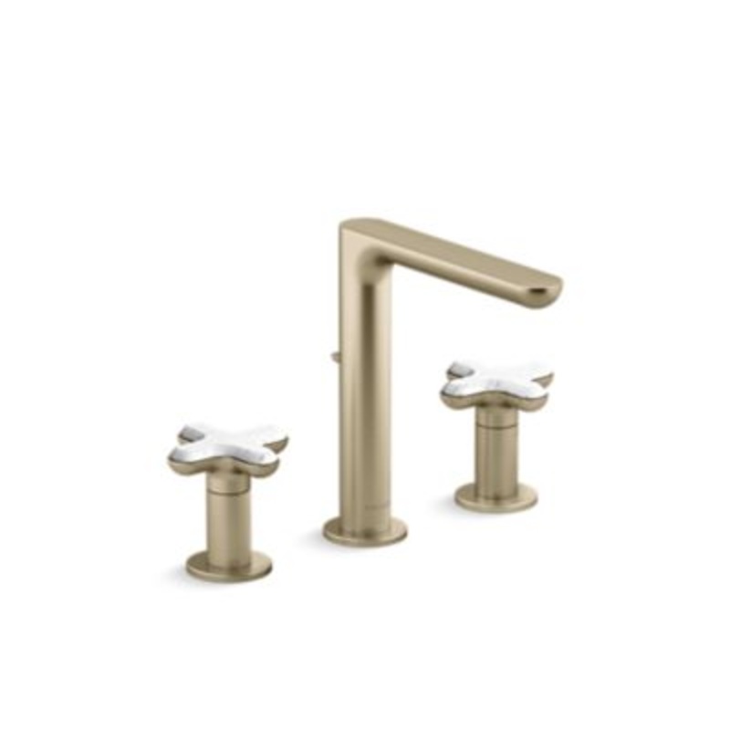 Kallista P32705-WC 002 Widespread Faucet Tall White Carrera