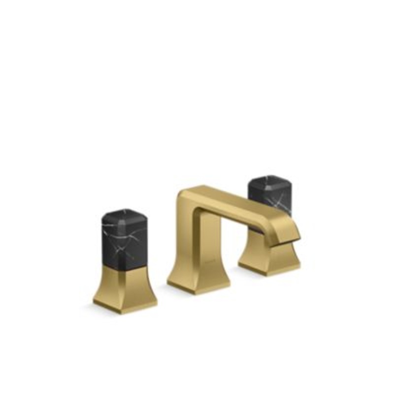Kallista P33163-NM Bezel widespread faucet nero marquina stone