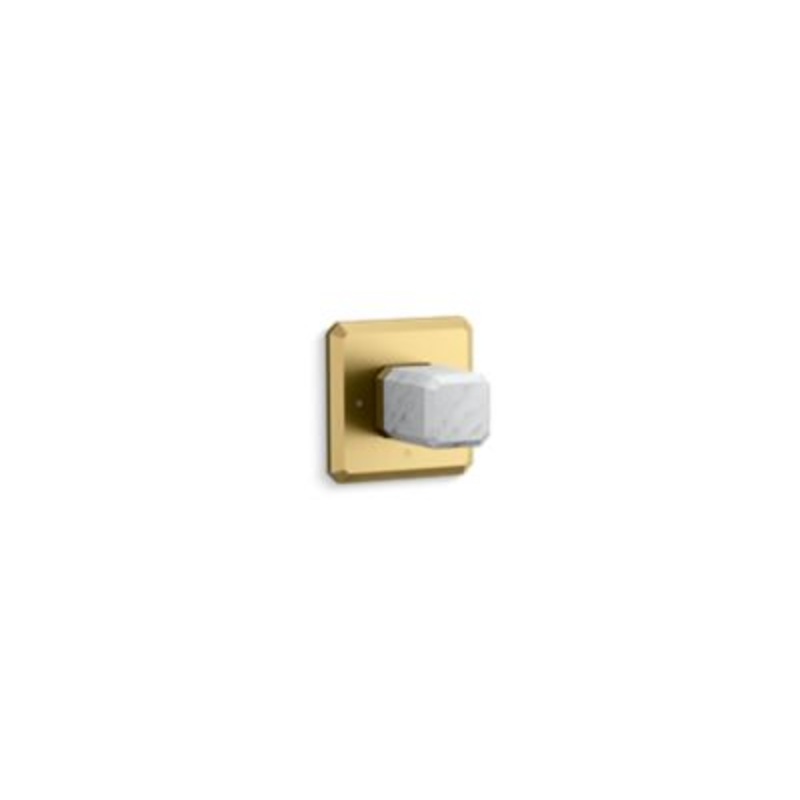 Kallista P33359-WC Bezel volume control trim white carrara stone