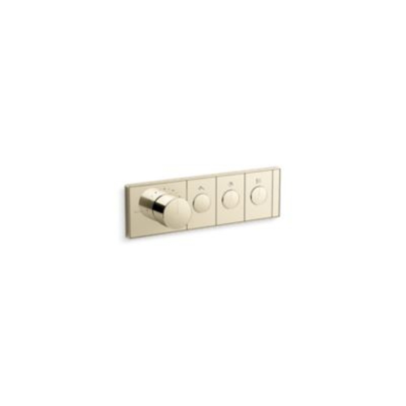 Kallista P34720-00 3-Outlet Trim Push Button Mechanical