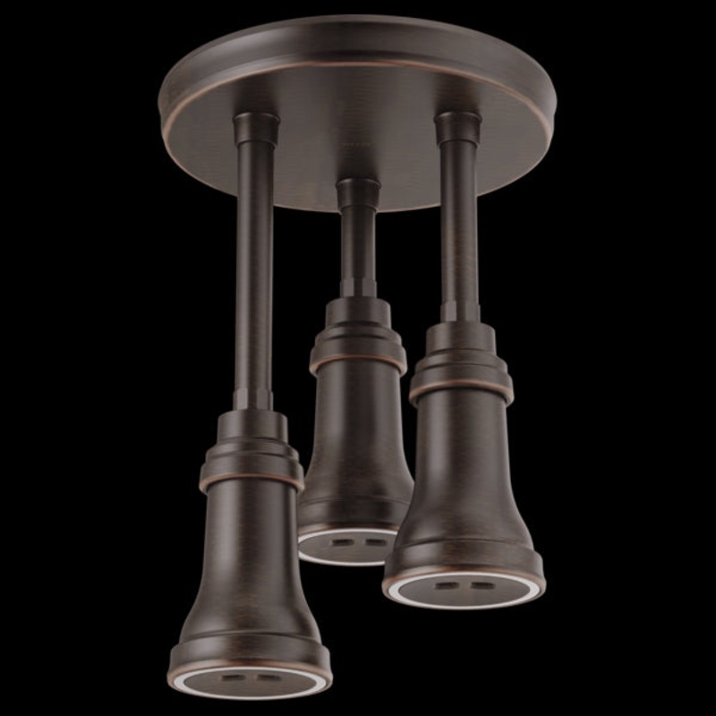 Delta 57190-L H2O kinetic Pendant Raincan Shower Head with LED Light