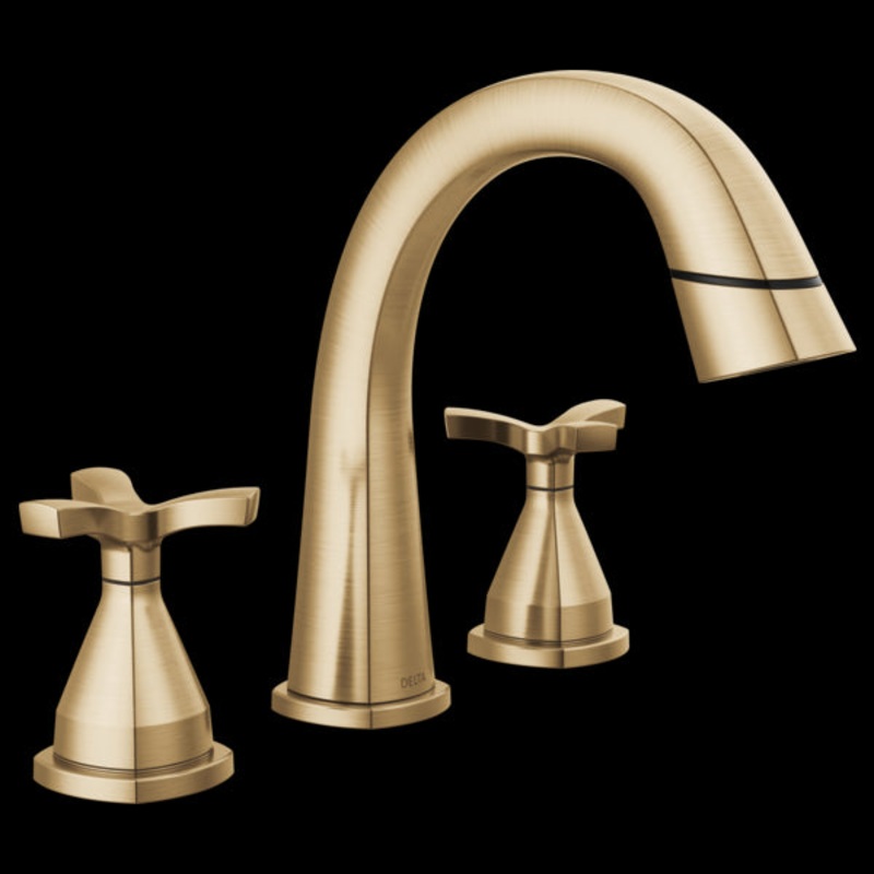 Delta 357756-PD-PR-DST Two Handle Widespread Pull Down Bathroom Faucet