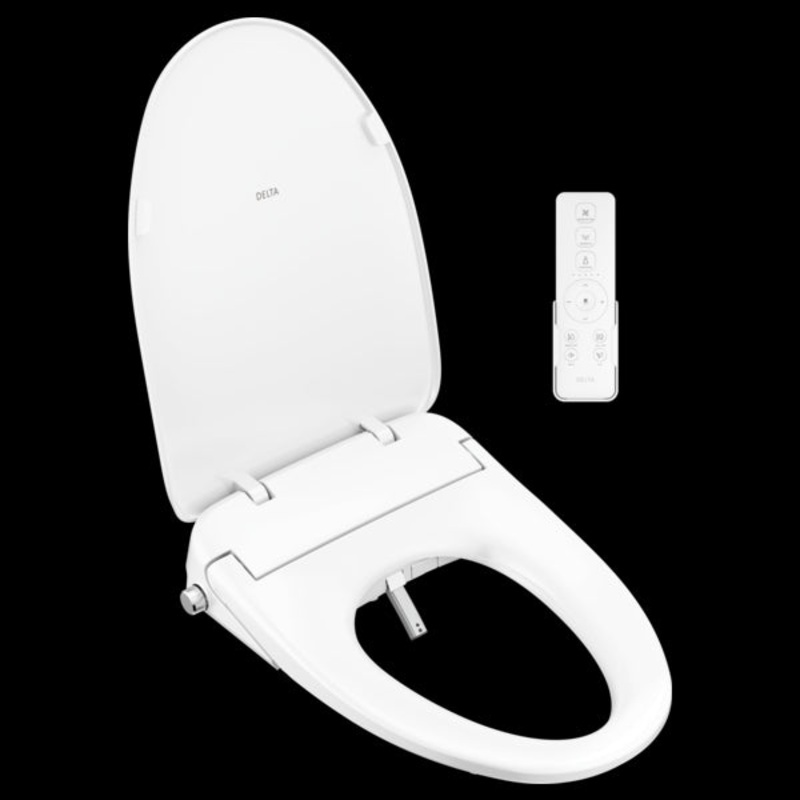 Delta 893006E-WH Premium Elongated Electric Bidet Toilet Seat