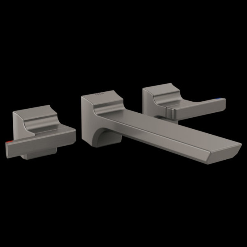 Delta T3599LF-PR-WL Two Handle Wall Mount Bathroom Faucet Trim