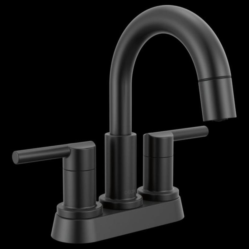 Delta 25749LF-PD Two Handle Centerset Pull-Down Bathroom Faucet