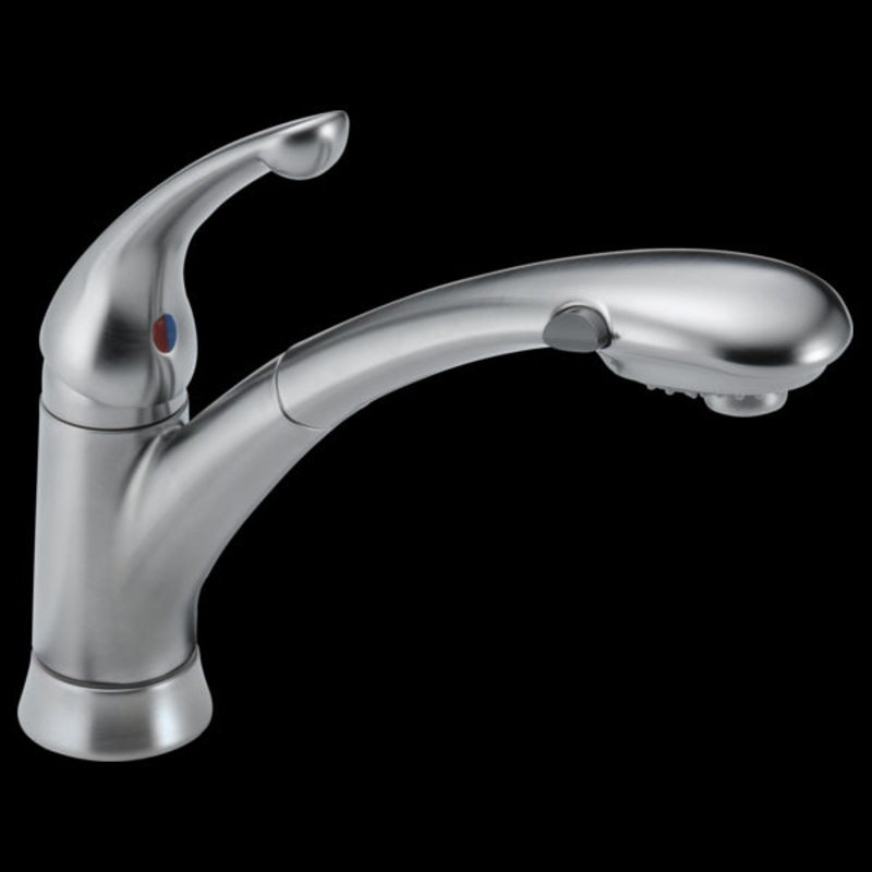 Delta 470-DST Single Handle Pull-Out Kitchen Faucet