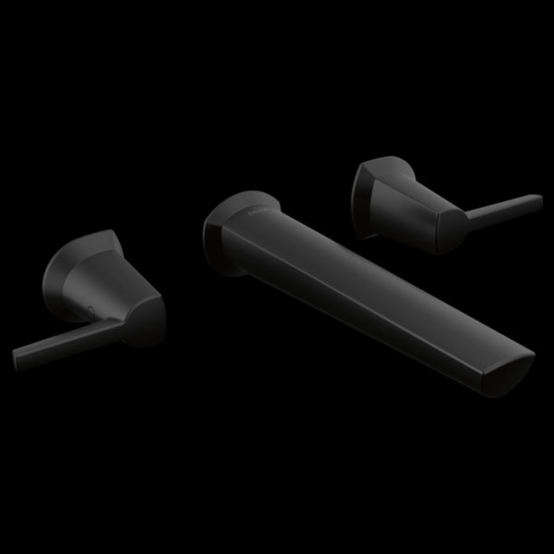Delta T3571LF-BLWL Two Handle Wall Mount Bathroom Faucet