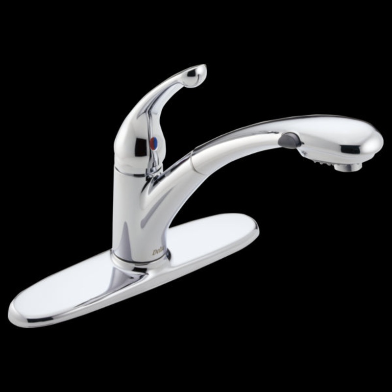 Delta 470-WE-DST single handle pull-out water-efficient kitchen faucet