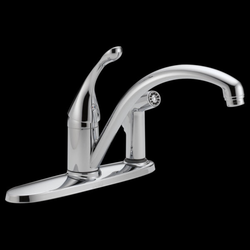 Delta 340-DST Single Handle Kitchen Faucet with Integral Spray