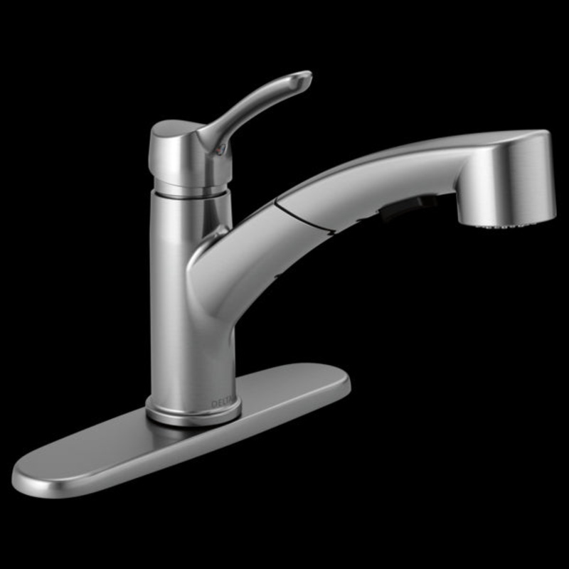 Delta 4140-TP-DST Single Handle Tract-Pack Pull-Out Kitchen Faucet