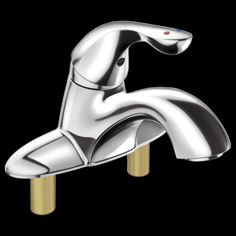 Delta 505LF Single Handle Centerset Bathroom Faucet with City Shanks