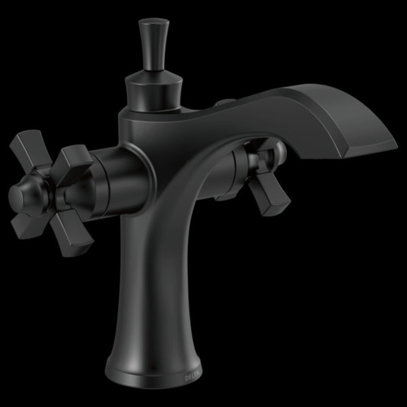 Delta 857-DST Two Handle Single Hole Monoblock Bathroom Faucet