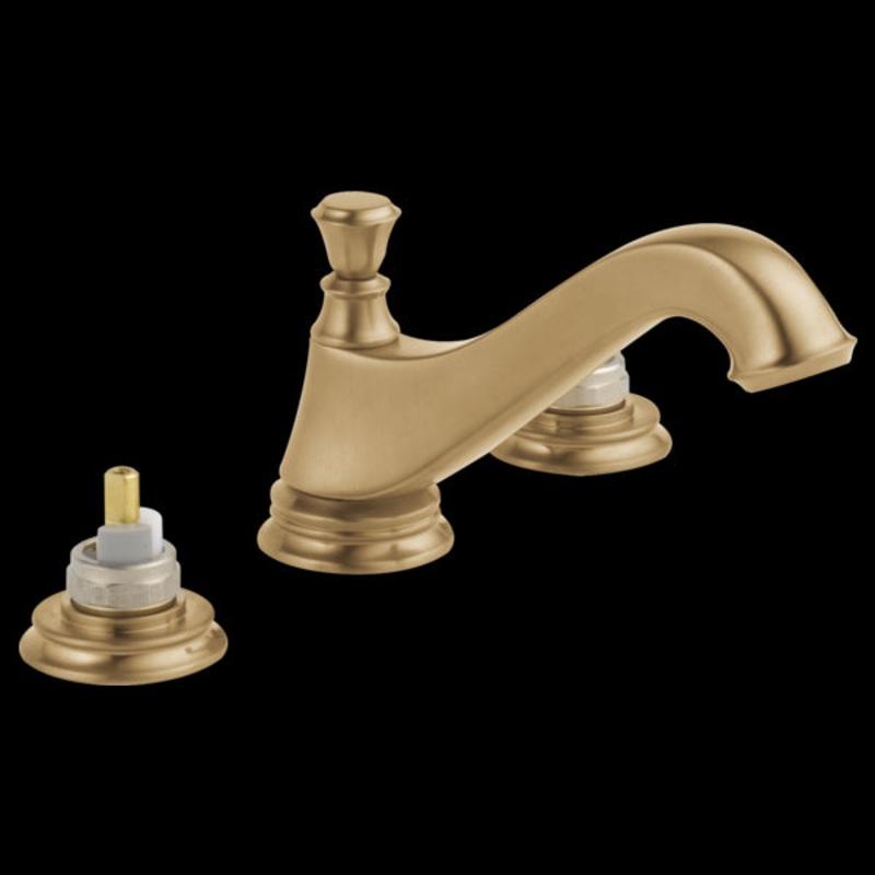 Delta 3595LF-MPU-LHP Two Handle Widespread Bathroom Faucet – Low Arc Spout – Less Handles
