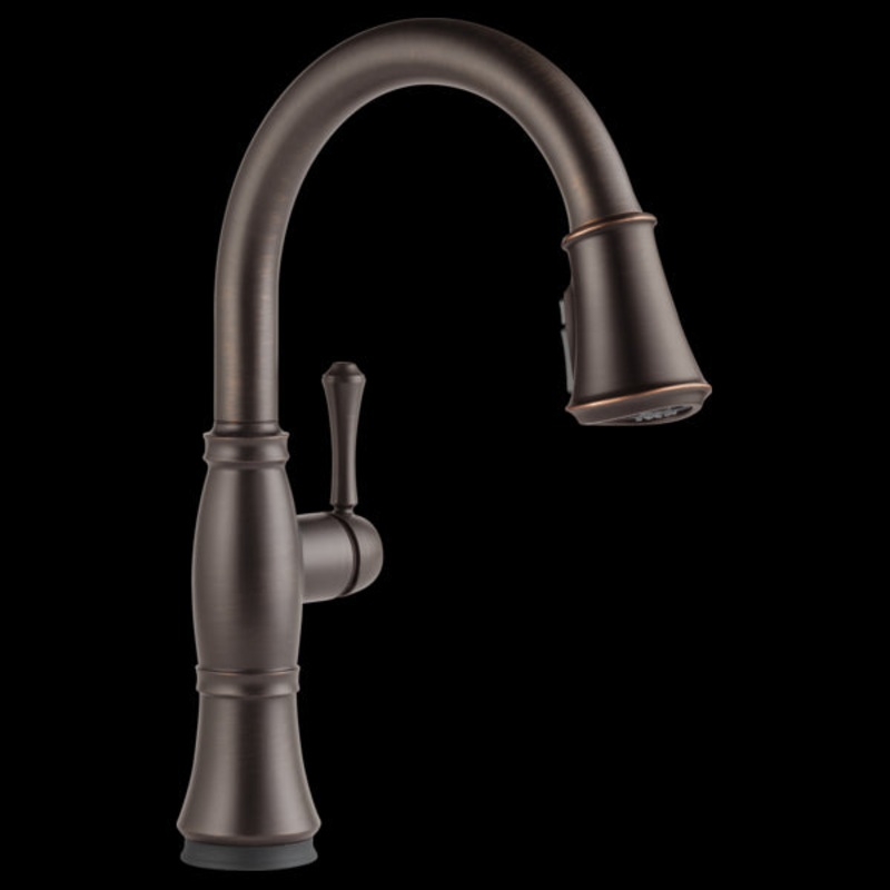 Delta 9197T-RB-DST Single Handle Pull-Down Kitchen Faucet with Touch2Oand Shield Spray Technologies