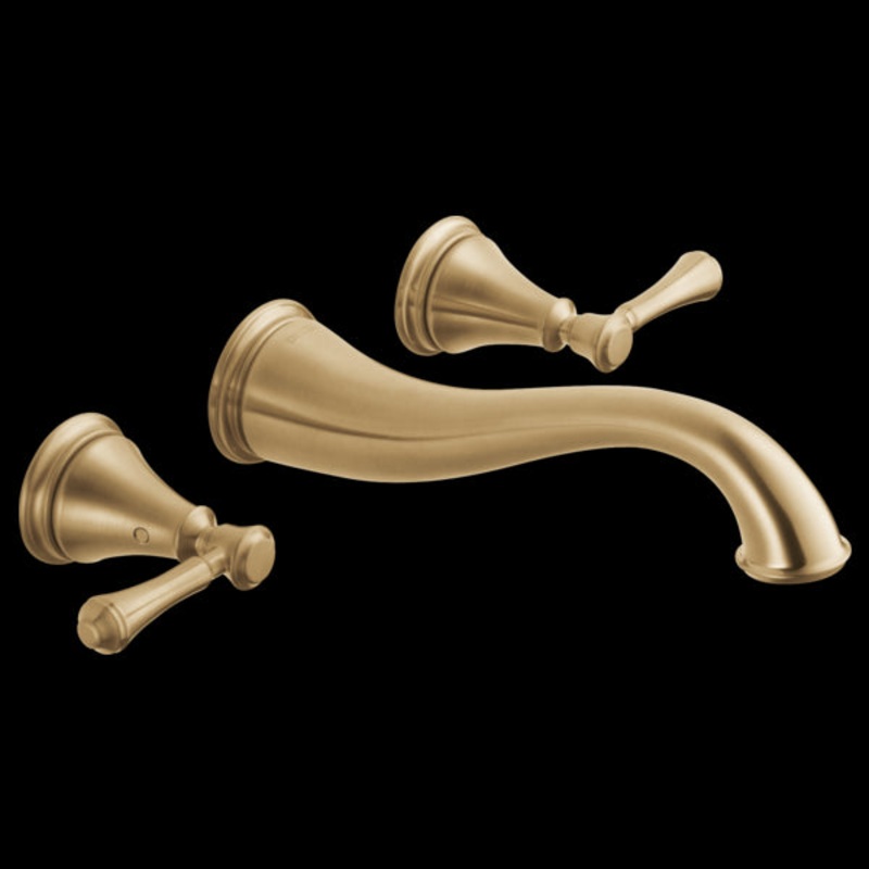 Delta T3597LF-WL Two Handle Wall Mount Bathroom Faucet Trim