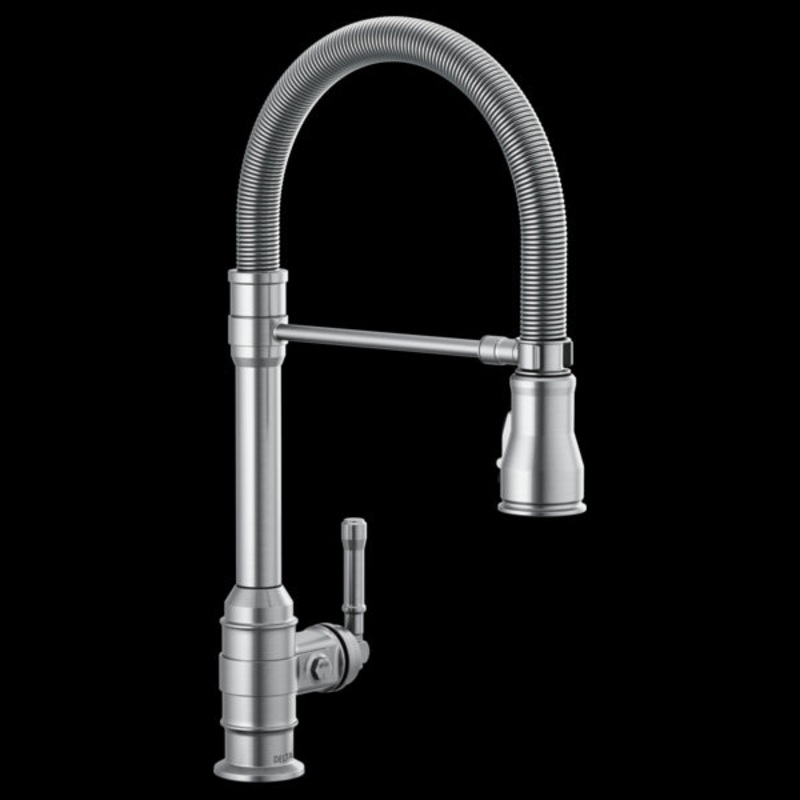 Delta 9690-DST Single Handle Pull-Down Kitchen Faucet with Spring Spout