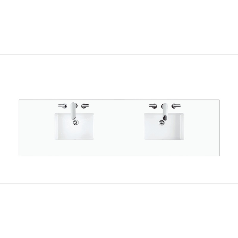 James Martin 050-S84-WZ-SNK 84 Double Top, 3 CM White Zeus Quartz