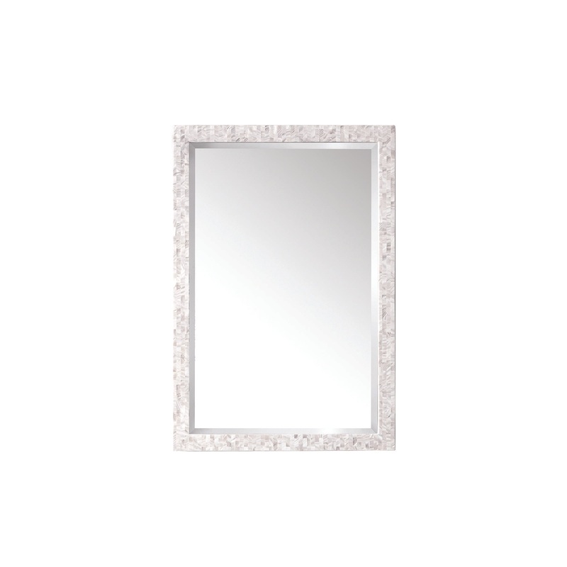 James Martin Callie Mirror|30 Inch|26 Inch|White Mother of Peral