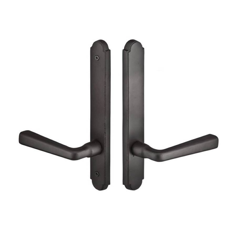 Emtek 1814DLH MultiPointC8 , Non-Keyed Fixed Handle OS , Operating Handle IS , Arched Style , 1-1/2×11 , Durango Lever , LH